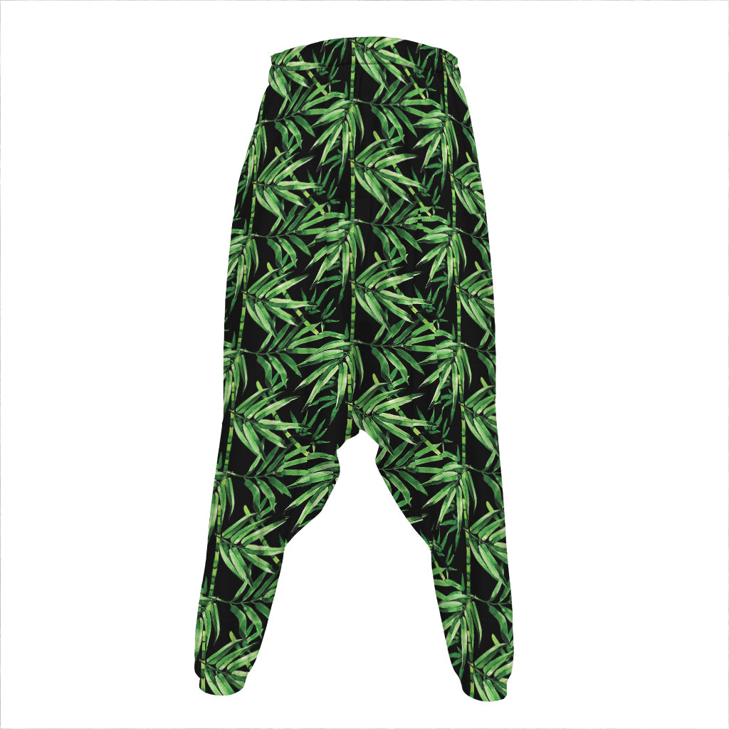 Watercolor Bamboo Pattern Print Hammer Pants