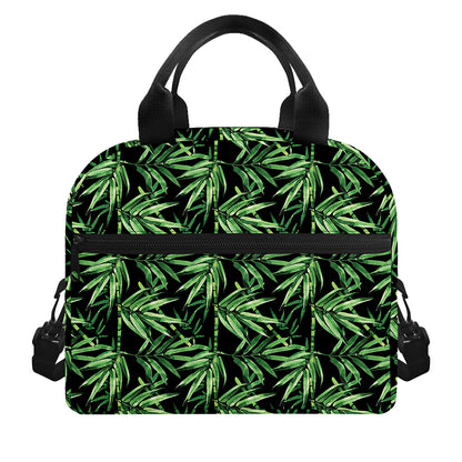 Watercolor Bamboo Pattern Print Insulated Lunch Bag