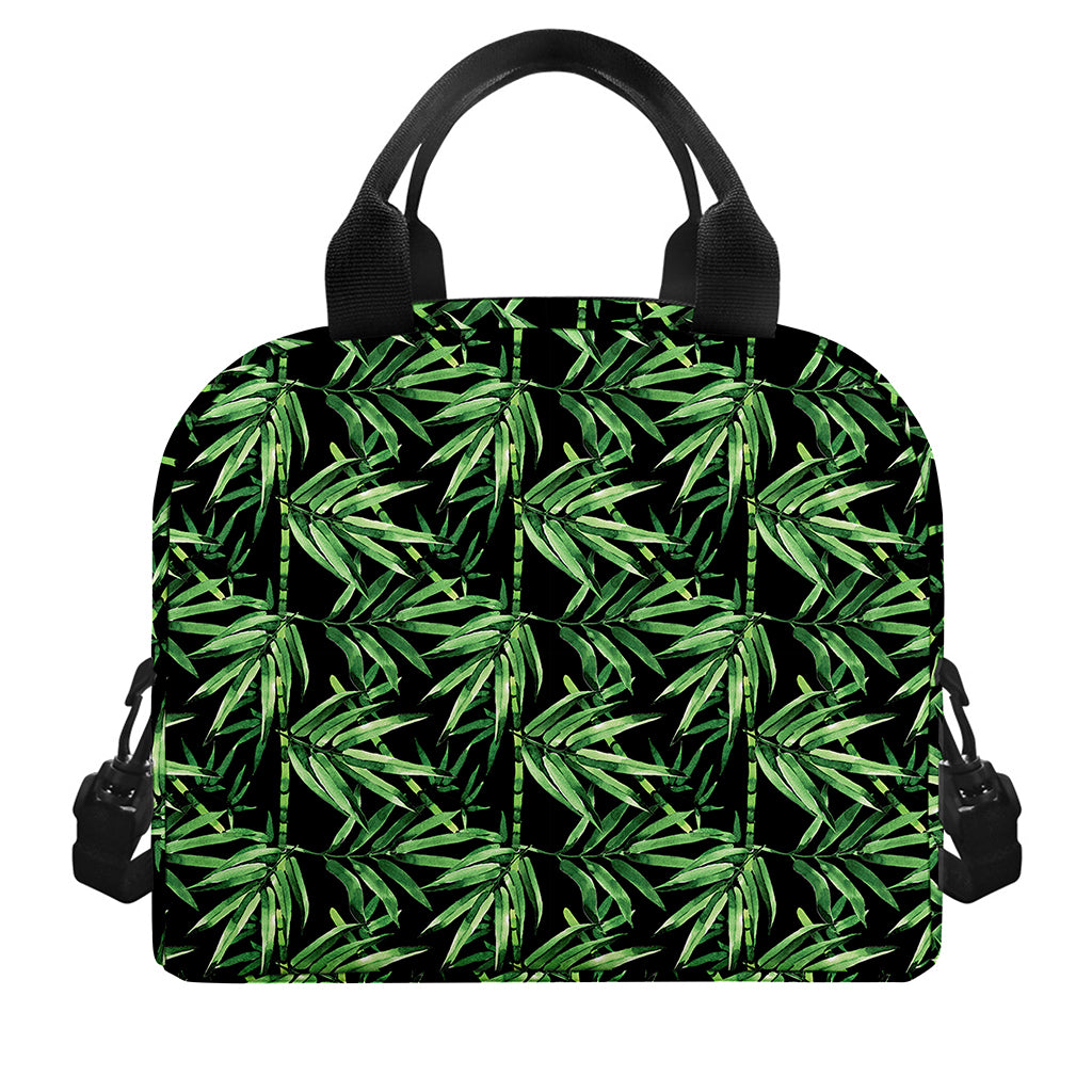 Watercolor Bamboo Pattern Print Insulated Lunch Bag