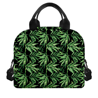 Watercolor Bamboo Pattern Print Insulated Lunch Bag