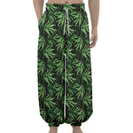 Watercolor Bamboo Pattern Print Lantern Pants