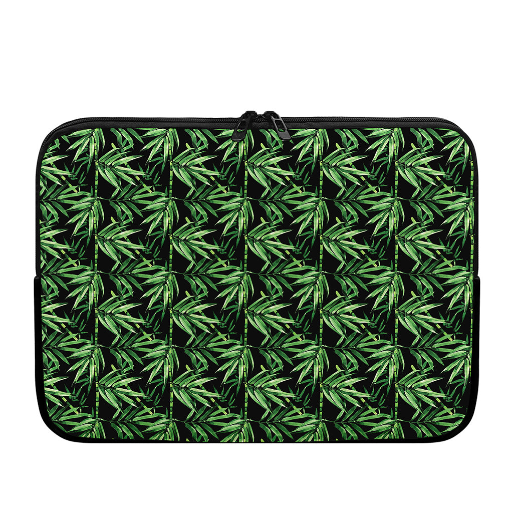 Watercolor Bamboo Pattern Print Laptop Sleeve