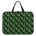 Watercolor Bamboo Pattern Print Laptop Sleeve With Handle