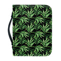 Watercolor Bamboo Pattern Print Leather Bible Cover
