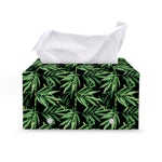 Watercolor Bamboo Pattern Print Leather Tissue Box Cover