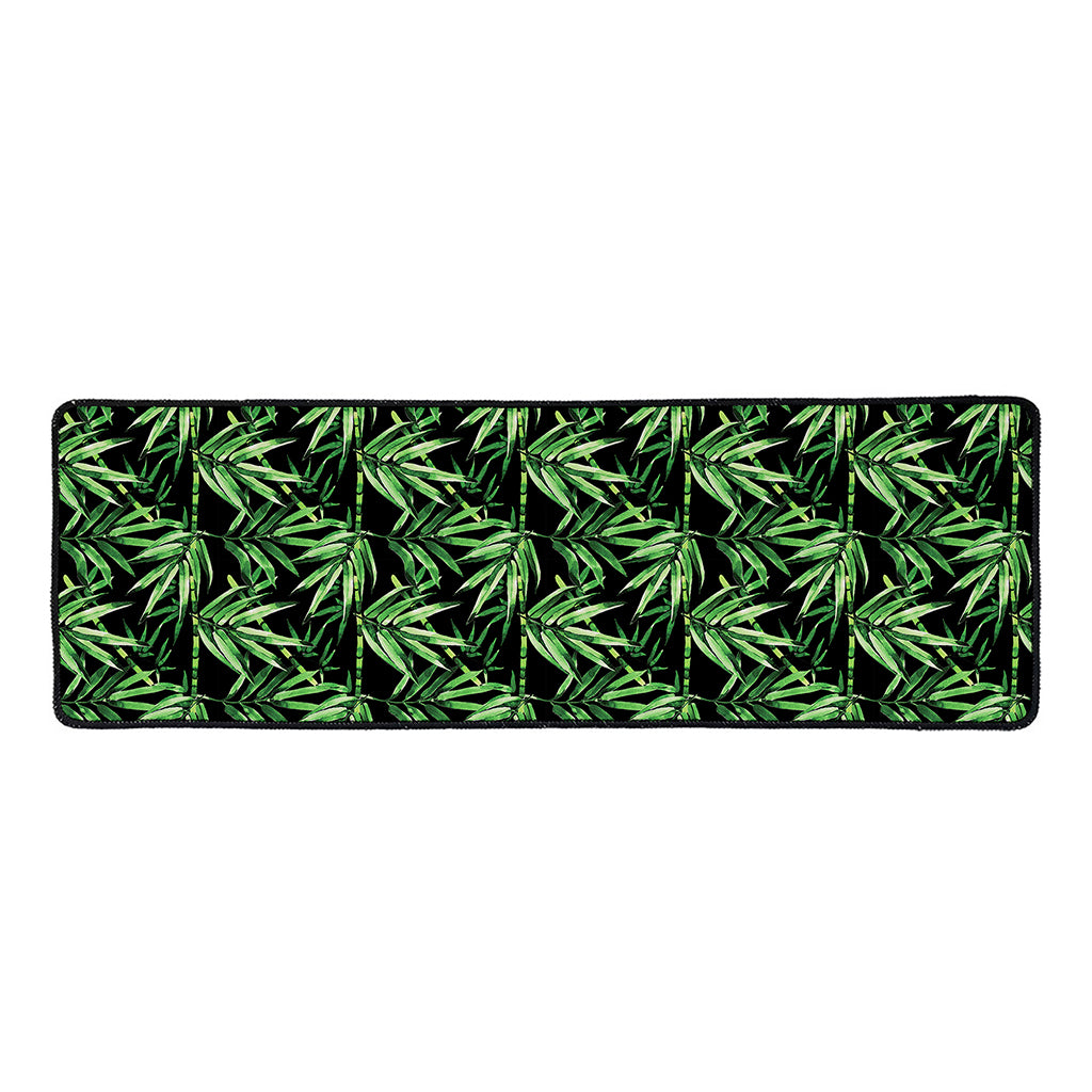 Watercolor Bamboo Pattern Print Long Kitchen Mat