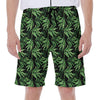 Watercolor Bamboo Pattern Print Men's Beach Shorts