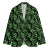 Watercolor Bamboo Pattern Print Men's Blazer