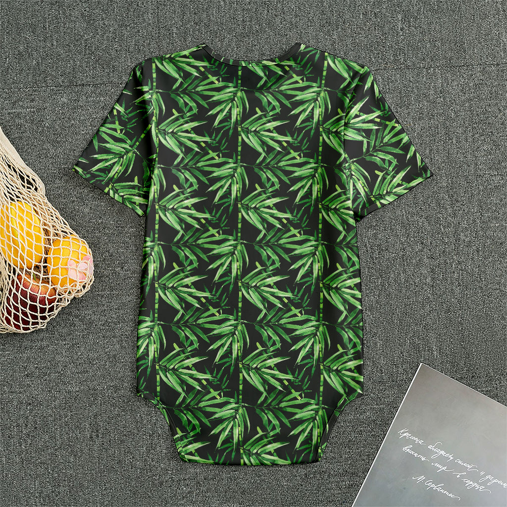 Watercolor Bamboo Pattern Print Men's Bodysuit
