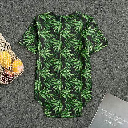 Watercolor Bamboo Pattern Print Men's Bodysuit
