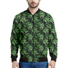 Watercolor Bamboo Pattern Print Men's Bomber Jacket