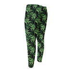 Watercolor Bamboo Pattern Print Men's Compression Pants