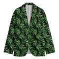 Watercolor Bamboo Pattern Print Men's Cotton Blazer