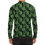 Watercolor Bamboo Pattern Print Men's Long Sleeve Rash Guard