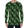 Watercolor Bamboo Pattern Print Men's Long Sleeve T-Shirt