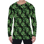 Watercolor Bamboo Pattern Print Men's Long Sleeve T-Shirt