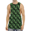 Watercolor Bamboo Pattern Print Men's Muscle Tank Top