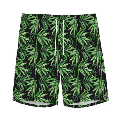 Watercolor Bamboo Pattern Print Men's Sports Shorts