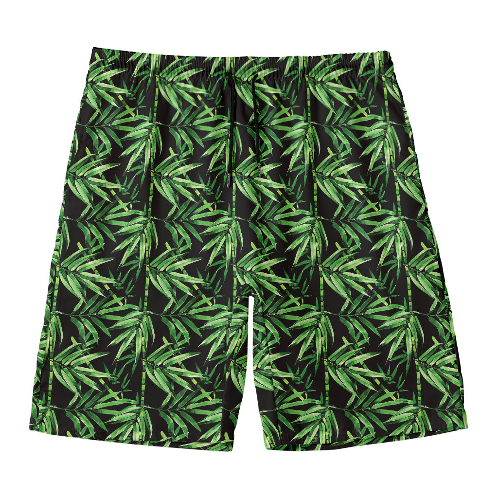 Watercolor Bamboo Pattern Print Men's Swim Trunks