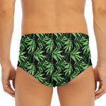 Watercolor Bamboo Pattern Print Men's Triangle Swim Briefs