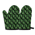 Watercolor Bamboo Pattern Print Oven Mitts