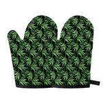 Watercolor Bamboo Pattern Print Oven Mitts
