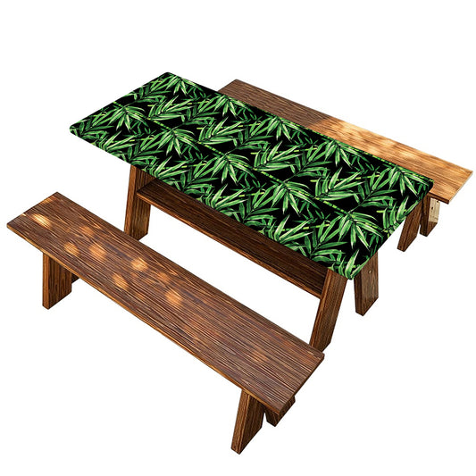 Watercolor Bamboo Pattern Print Picnic Table Cover