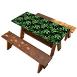 Watercolor Bamboo Pattern Print Picnic Table Cover