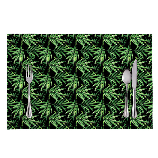 Watercolor Bamboo Pattern Print Placemat