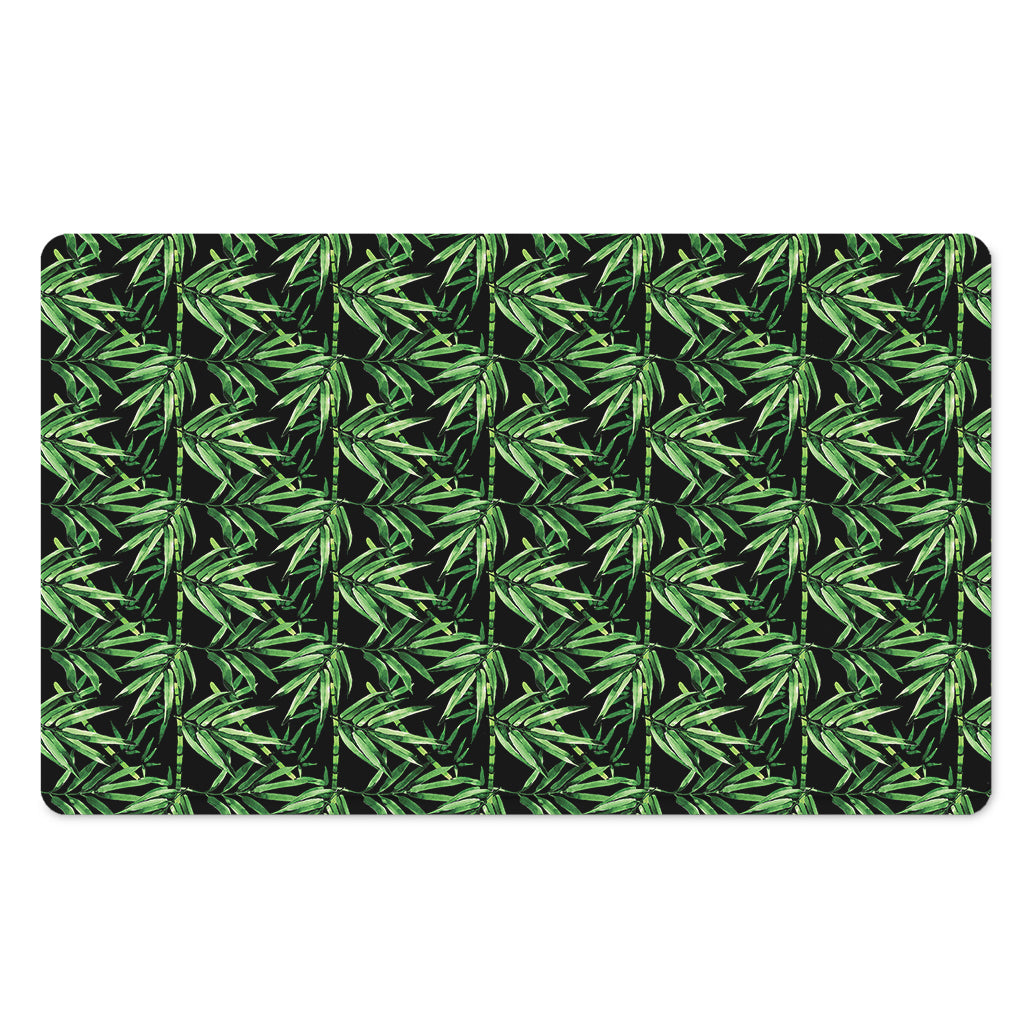 Watercolor Bamboo Pattern Print Polyester Doormat