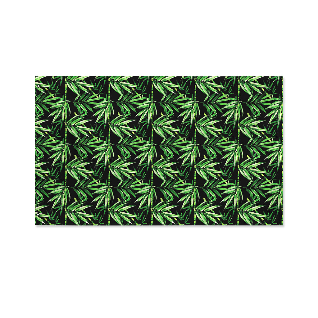 Watercolor Bamboo Pattern Print Polyester Flag
