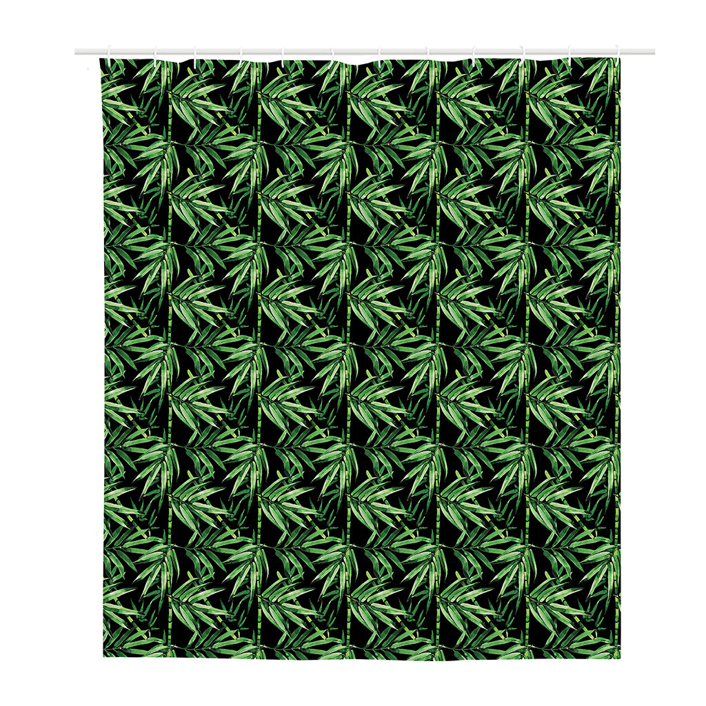 Watercolor Bamboo Pattern Print Polyester Shower Curtain