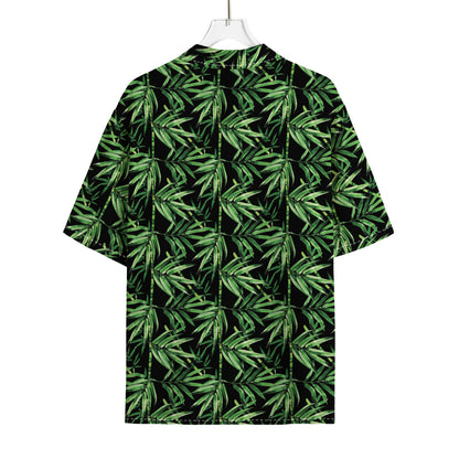 Watercolor Bamboo Pattern Print Rayon Hawaiian Shirt