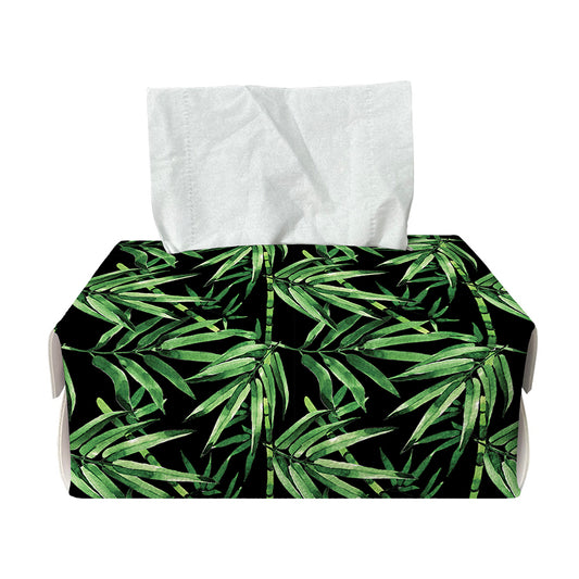 Watercolor Bamboo Pattern Print Rectangle Tissue Box Cover