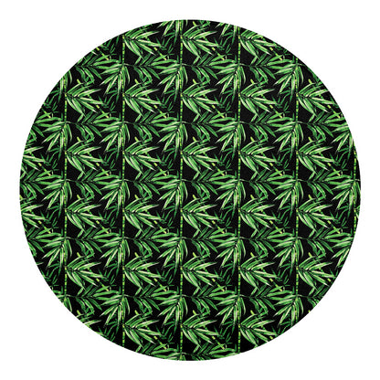 Watercolor Bamboo Pattern Print Round Blanket