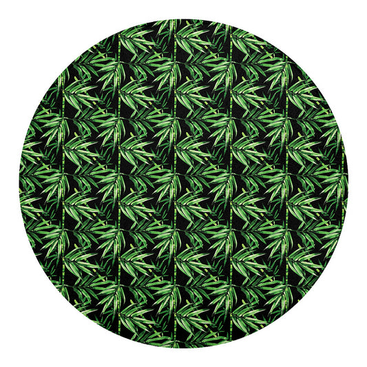 Watercolor Bamboo Pattern Print Round Blanket