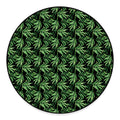 Watercolor Bamboo Pattern Print Round Floor Mat