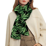 Watercolor Bamboo Pattern Print Scarf