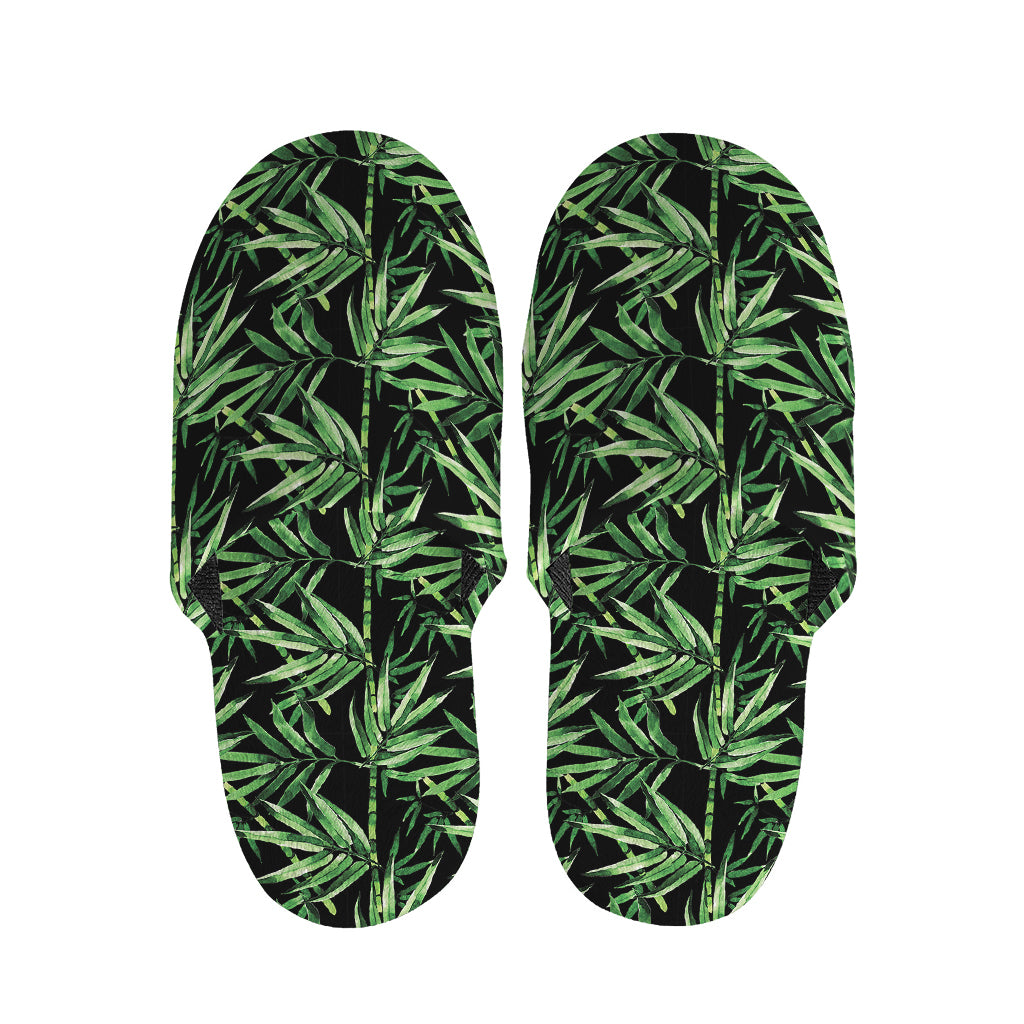 Watercolor Bamboo Pattern Print Slippers