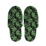 Watercolor Bamboo Pattern Print Slippers