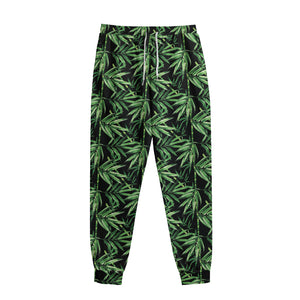 Watercolor Bamboo Pattern Print Sweatpants