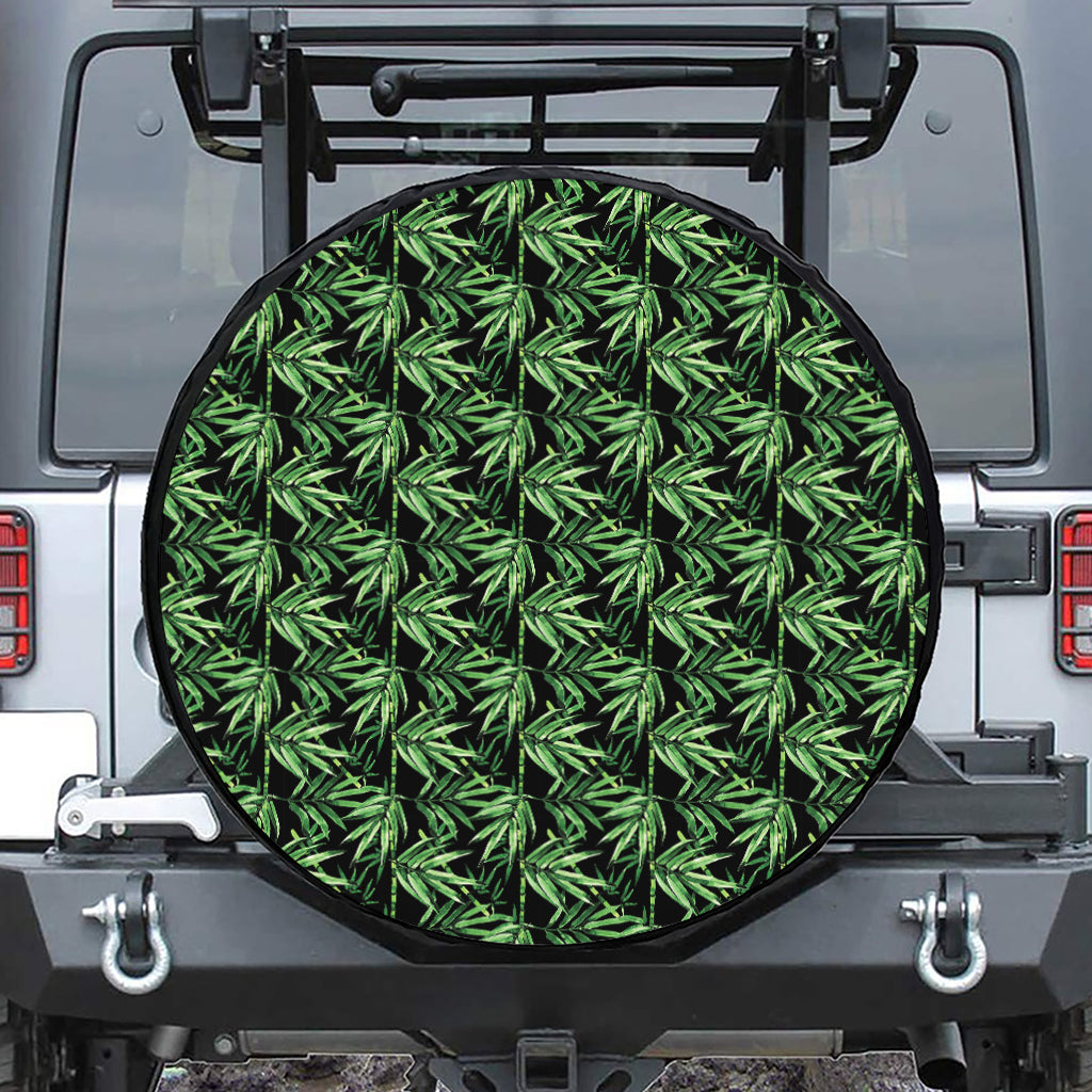 Watercolor Bamboo Pattern Print Tire Cover