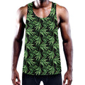 Watercolor Bamboo Pattern Print Men's Workout Tank Top