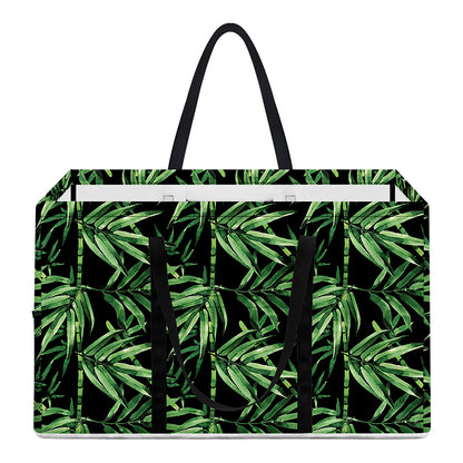 Watercolor Bamboo Pattern Print Utility Tote Bag