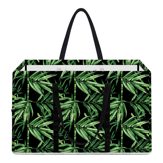 Watercolor Bamboo Pattern Print Utility Tote Bag