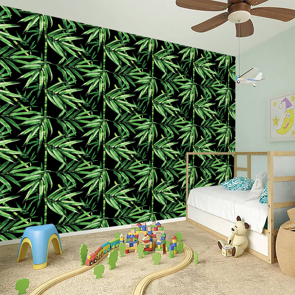 Watercolor Bamboo Pattern Print Wall Sticker