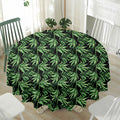 Watercolor Bamboo Pattern Print Waterproof Round Tablecloth