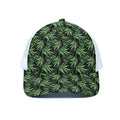 Watercolor Bamboo Pattern Print White Mesh Trucker Hat