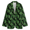 Watercolor Bamboo Pattern Print Women's Blazer