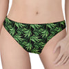 Watercolor Bamboo Pattern Print Women's Thong